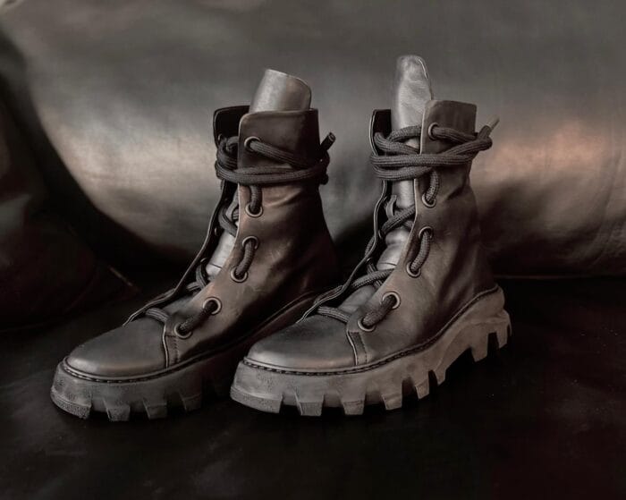 BEST FORM - Chunky Leder Boots, schwarz